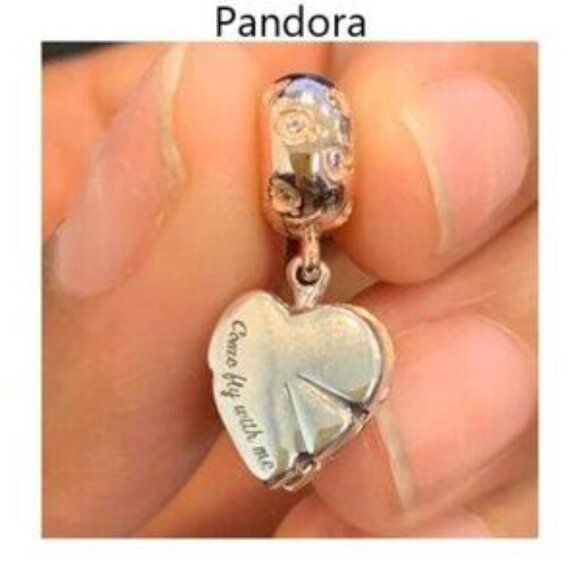 Sparkling Leaves Dangle Pandora Charm - Picture 5 of 5
